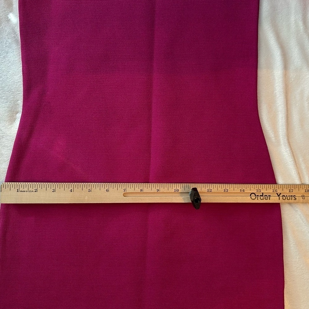 House of Harlow 1960 Fuchsia Corset Compression Knit Sheer Sleeves Mini Dress S - Picture 4 of 11